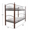 ΚΟΥΚΕΤΑ ΜΕ ΣΤΡΩΜΑΤΑ STOREY HM10749.10 ΜΕΤΑΛΛΟ & ΞΥΛΟ RUBBERWOOD--ΣΤΡΩΜΑΤΑ 90x190εκ.