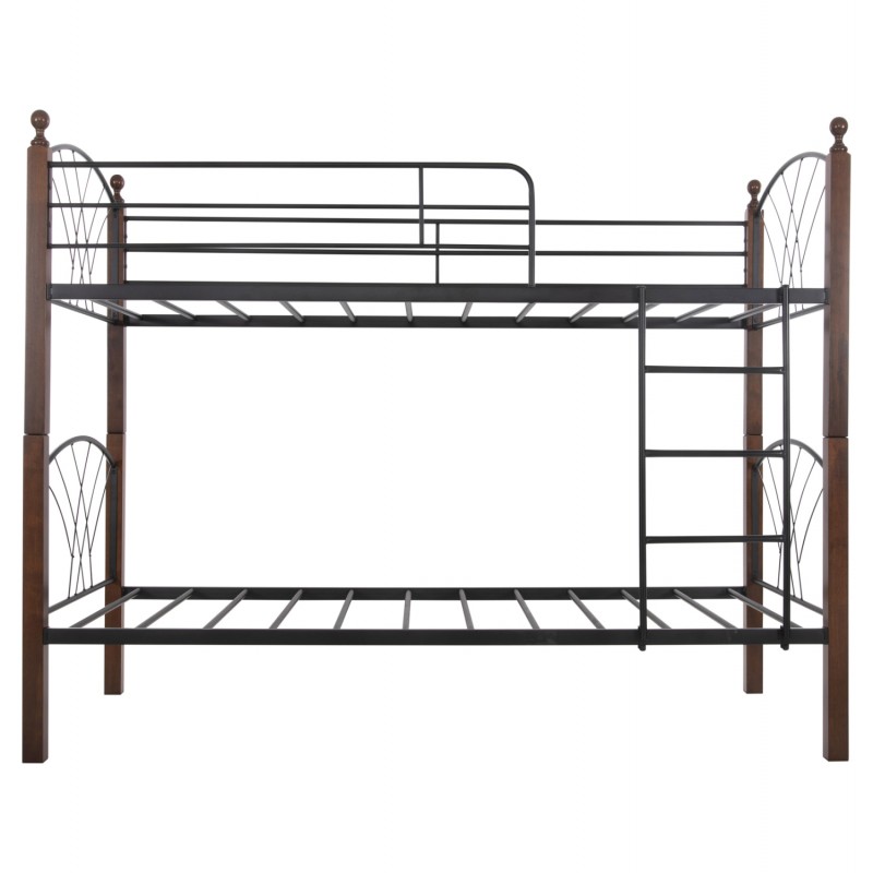 ΚΟΥΚΕΤΑ ΜΕ ΣΤΡΩΜΑΤΑ STOREY HM10749.10 ΜΕΤΑΛΛΟ & ΞΥΛΟ RUBBERWOOD--ΣΤΡΩΜΑΤΑ 90x190εκ.