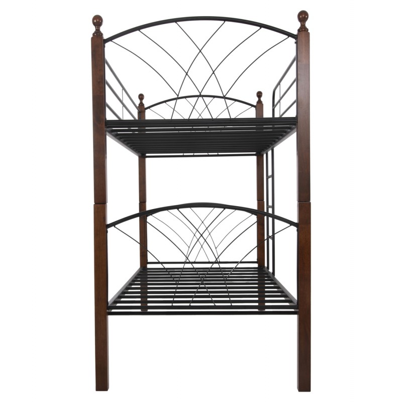ΚΟΥΚΕΤΑ ΜΕ ΣΤΡΩΜΑΤΑ STOREY HM10749.10 ΜΕΤΑΛΛΟ & ΞΥΛΟ RUBBERWOOD--ΣΤΡΩΜΑΤΑ 90x190εκ.