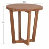 ΤΡΑΠΕΖΙ ΜΕΣΗΣ ΣΤΡΟΓΓΥΛΟ KOLIN HM6650 ΞΥΛΟ TEAK ΦΥΣΙΚΟ Φ65x65Υεκ.