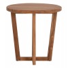 ΤΡΑΠΕΖΙ ΜΕΣΗΣ ΣΤΡΟΓΓΥΛΟ KOLIN HM6650 ΞΥΛΟ TEAK ΦΥΣΙΚΟ Φ65x65Υεκ.
