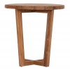 ΤΡΑΠΕΖΙ ΜΕΣΗΣ ΣΤΡΟΓΓΥΛΟ KOLIN HM6650 ΞΥΛΟ TEAK ΦΥΣΙΚΟ Φ65x65Υεκ.