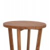 ΤΡΑΠΕΖΙ ΜΕΣΗΣ ΣΤΡΟΓΓΥΛΟ KOLIN HM6650 ΞΥΛΟ TEAK ΦΥΣΙΚΟ Φ65x65Υεκ.