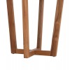 ΤΡΑΠΕΖΙ ΜΕΣΗΣ ΣΤΡΟΓΓΥΛΟ KOLIN HM6650 ΞΥΛΟ TEAK ΦΥΣΙΚΟ Φ65x65Υεκ.