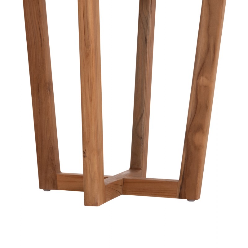 ΤΡΑΠΕΖΙ ΜΕΣΗΣ ΣΤΡΟΓΓΥΛΟ KOLIN HM6650 ΞΥΛΟ TEAK ΦΥΣΙΚΟ Φ65x65Υεκ.