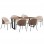 ΣΕΤ ΤΡΑΠΕΖΑΡΙΑΣ 7ΤΜΧ ASTORIA HM10933.02 MDF TOP--ΥΦΑΣΜΑ ΜΠΕΖ/ΚΑΦΕ & ΜΕΤΑΛΛΟ ΜΑΥΡΟ
