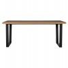 ΣΕΤ ΤΡΑΠΕΖΑΡΙΑΣ 7ΤΜΧ ASTORIA HM10933.02 MDF TOP--ΥΦΑΣΜΑ ΜΠΕΖ/ΚΑΦΕ & ΜΕΤΑΛΛΟ ΜΑΥΡΟ
