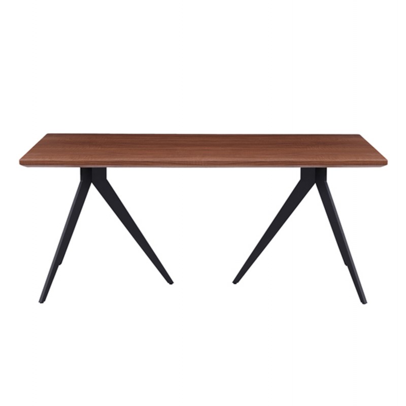ΣΕΤ ΤΡΑΠΕΖΑΡΙΑΣ 7ΤΜΧ DRENNY HM10936.03 MDF TOP ΚΑΡΥΔΙ--ΥΦΑΣΜΑ TAUPE & ΜΕΤΑΛΛΟ ΜΑΥΡΟ