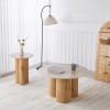 ΤΡΑΠΕΖΙ ΒΟΗΘΗΤΙΚΟ SILVA HM18444 ΚΕΡΑΜΙΚΟ TOP ΟΨΗ ΤΡΑΒΕΡΤΙΝΑΣ-MDF ΦΥΣΙΚΟ Φ45x55Υεκ.