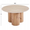 ΤΡΑΠΕΖΙ ΣΑΛΟΝΙΟΥ SILVA HM18443 ΚΕΡΑΜΙΚΟ TOP ΟΨΗ ΤΡΑΒΕΡΤΙΝΑΣ-MDF ΦΥΣΙΚΟ Φ80x45Υεκ.