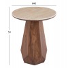 ΤΡΑΠΕΖΙ ΒΟΗΘΗΤΙΚΟ VENERA HM18442 ΚΕΡΑΜΙΚΟ TOP ΟΨΗ ΤΡΑΒΕΡΤΙΝΑΣ-MDF ΚΑΡΥΔΙ Φ45x50Υεκ.