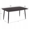 ΣΕΤ ΤΡΑΠΕΖΑΡΙΑΣ 5ΤΜΧ DETTON HM10940.01 ΚΕΡΑΜΙΚΟ TOP--ΥΦΑΣΜΑ ΓΚΡΙ & ΜΕΤΑΛ.ΠΟΔΙΑ ΜΑΥΡΑ