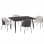ΣΕΤ ΤΡΑΠΕΖΑΡΙΑΣ 5ΤΜΧ DETTON HM10940.01 ΚΕΡΑΜΙΚΟ TOP--ΥΦΑΣΜΑ ΓΚΡΙ & ΜΕΤΑΛ.ΠΟΔΙΑ ΜΑΥΡΑ