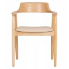 ΠΟΛΥΘΡΟΝΑ ΤΡΑΠΕΖΑΡΙΑΣ TARGA HM18336.11 RUBBERWOOD ΦΥΣΙΚΟ & PU ΕΚΡΟΥ 58x54x78Yεκ