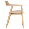 ΠΟΛΥΘΡΟΝΑ ΤΡΑΠΕΖΑΡΙΑΣ TARGA HM18336.11 RUBBERWOOD ΦΥΣΙΚΟ & PU ΕΚΡΟΥ 58x54x78Yεκ