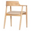 ΠΟΛΥΘΡΟΝΑ ΤΡΑΠΕΖΑΡΙΑΣ TARGA HM18336.11 RUBBERWOOD ΦΥΣΙΚΟ & PU ΕΚΡΟΥ 58x54x78Yεκ