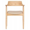 ΠΟΛΥΘΡΟΝΑ ΤΡΑΠΕΖΑΡΙΑΣ TARGA HM18336.11 RUBBERWOOD ΦΥΣΙΚΟ & PU ΕΚΡΟΥ 58x54x78Yεκ
