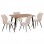 ΣΕΤ ΤΡΑΠΕΖΑΡΙΑΣ 5ΤΜΧ GAFF HM10847.02 MDF TOP ΦΥΣΙΚΟ--ΥΦΑΣΜΑ ΜΠΕΖ & ΜΕΤΑΛΛΟ ΜΑΥΡΟ