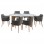 ΣΕΤ ΤΡΑΠΕΖΑΡΙΑΣ 7ΤΜΧ MELLOW HM21360 ΚΕΡΑΜΙΚΟ TOP/MDF ΠΟΔΙΑ--PU ΓΚΡΙ/ΜΕΤΑΛ.ΠΟΔΙΑ