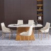 ΣΕΤ ΤΡΑΠΕΖΑΡΙΑΣ 7ΤΜΧ NORDU HM21359 ΚΕΡΑΜΙΚΟ TOP/MDF ΒΑΣΗ--PU ΚΡΕΜ/ΜΕΤΑΛ.ΠΟΔΙΑ