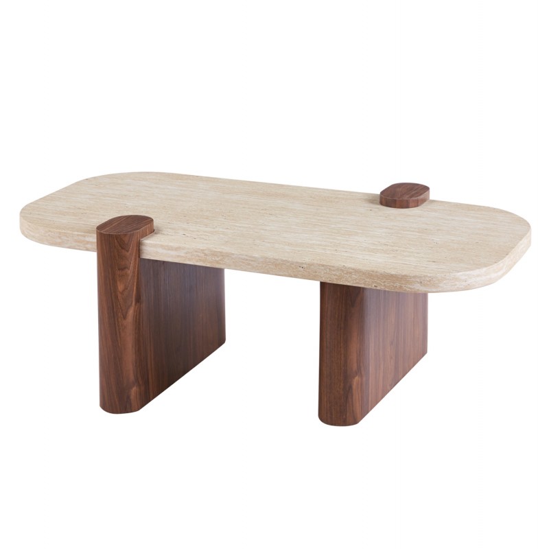 ΤΡΑΠΕΖΙ ΣΑΛΟΝΙΟΥ ARDEN HM18435 MDF TOP ΟΨΗ ΤΡΑΒΕΡΤΙΝΑΣ-MDF ΠΟΔΙΑ ΚΑΡΥΔΙ 120x60x40Υεκ