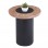ΤΡΑΠΕΖΑΚΙ ΣΤΡΟΓΓΥΛΟ ΒΟΗΘΗΤΙKΟ OVALON HM18434.05 MDF TOP ΚΑΡΥΔΙ & ΒΑΣΗ ΜΑΥΡΗ Φ45x50Υεκ