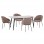 ΣΕΤ ΤΡΑΠΕΖΑΡΙΑΣ 5ΤΜΧ DRENNY HM10952.03 ΚΕΡΑΜΙΚΟ TOP--ΥΦΑΣΜΑ TAUPE & ΜΕΤΑΛ.ΠΟΔΙΑ