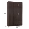 ΝΤΟΥΛΑΠΑ 3ΦΥΛΛΗ ΜΕ ΠΑΤΑΡΙ CARLY HM10891.01 ΜΕΛΑΜΙΝΗ ΣΕ ZEBRANO 150X55Χ240Υεκ.