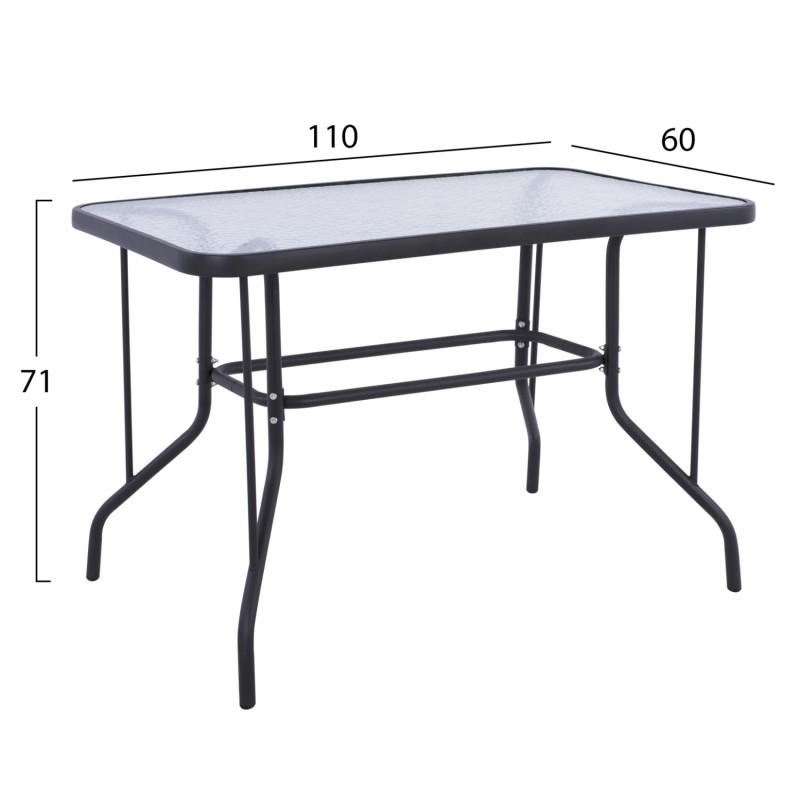 ΣΕΤ ΤΡΑΠΕΖΑΡΙΑΣ 5ΤΜΧ ADAM HM10897.01 ΤΡΑΠΕΖΙ 110x60εκ & 4 ΠΟΛΥΘΡΟΝΕΣ--ΓΚΡΙ