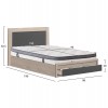 ΚΡΕΒΑΤΙ ΜΟΝΟ ΜΕ ΣΥΡΤΑΡΙ & ΣΤΡΩΜΑ MELANY HM10745.03 ΜΕΛΑΜΙΝΗ SONAMA/ΓΚΡΙ--ΓΙΑ 90x190εκ