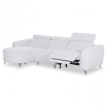 ΚΑΝΑΠΕΣ ΑΡΙΣΤΕΡΗ ΓΩΝΙΑ 3Θ ΜΕ RECLINE VALENTE HM3317.01L ΑΝΟΙΧΤΟ ΓΚΡΙ ΥΦΑΣΜΑ 275x160x104Yεκ