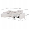 ΚΑΝΑΠΕΣ ΑΡΙΣΤΕΡΗ ΓΩΝΙΑ 3Θ ΜΕ RECLINE VALENTE HM3317.02L ΜΠΕΖ ΥΦΑΣΜΑ 275x160x104Yεκ