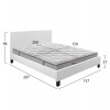 ΚΡΕΒΑΤΙ ΜΕ ΣΤΡΩΜΑ BECCA HM10760.01 ΛΕΥΚΟ PU--ΓΙΑ 150x200εκ