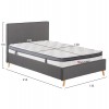 ΚΡΕΒΑΤΙ ΗΜΙΔΙΠΛΟ ΜΕ ΣΤΡΩΜΑ MAYLIN HM10802.02 ΓΚΡΙ ΥΦΑΣΜΑ--ΣΤΡΩΜΑ 120Χ200εκ