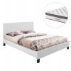 ΚΡΕΒΑΤΙ ΜΕ ΣΤΡΩΜΑ BECCA HM10803.01 ΛΕΥΚΟ PU--ΓΙΑ 150x200εκ