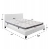 ΚΡΕΒΑΤΙ ΜΕ ΣΤΡΩΜΑ BECCA HM10803.01 ΛΕΥΚΟ PU--ΓΙΑ 150x200εκ