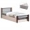 ΚΡΕΒΑΤΙ ΜΕ ΣΤΡΩΜΑ RAYVEN HM10754.02 ΜΕΤΑΛΛΟ & RUBBERWOOD ΣΕ DIRTY OAK--ΣΤΡΩΜΑ 90Χ190