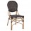 ΚΑΡΕΚΛΑ ΑΛΟΥΜΙΝΙΟΥ BAMBOO LOOK ΜΕ ΚΑΦΕ PE RATTAN HM5925.01 47x58x95Yεκ.