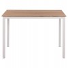 ΤΡΑΠΕΖΙ ΤΡΑΠΕΖΑΡΙΑΣ GOOSE HM9532.02 MDF SONAMA-ΛΕΥΚΟ ΜΕΤΑΛΛΟ 120X80Χ75Yεκ.