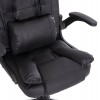 ΚΑΡΕΚΛΑ ΓΡΑΦΕΙΟΥ CANAN HM1201 ΜΑΥΡO PVC-ΒΑΣΗ ΧΡΩΜΙΟΥ 66x61x105Υεκ.