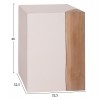 ΒΟΗΘΗΤΙΚΟ ΤΡΑΠΕΖΙ LEIA-ΣΚΑΜΠΟ HM18163.02 FIBER CEMENT ΛΕΥΚΟ-ΞΥΛΟ TEAK 32.5x32.5x46Υεκ.