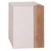 ΒΟΗΘΗΤΙΚΟ ΤΡΑΠΕΖΙ LEIA-ΣΚΑΜΠΟ HM18163.02 FIBER CEMENT ΛΕΥΚΟ-ΞΥΛΟ TEAK 32.5x32.5x46Υεκ.
