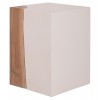 ΒΟΗΘΗΤΙΚΟ ΤΡΑΠΕΖΙ LEIA-ΣΚΑΜΠΟ HM18163.02 FIBER CEMENT ΛΕΥΚΟ-ΞΥΛΟ TEAK 32.5x32.5x46Υεκ.