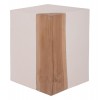 ΒΟΗΘΗΤΙΚΟ ΤΡΑΠΕΖΙ LEIA-ΣΚΑΜΠΟ HM18163.02 FIBER CEMENT ΛΕΥΚΟ-ΞΥΛΟ TEAK 32.5x32.5x46Υεκ.