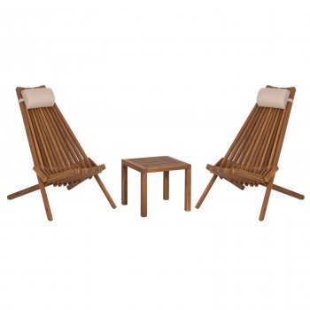 LOUNGE ΣΕΤ ΕΞ.ΧΩΡΟΥ 3ΤΜΧ SHIGAN HM10993 ΞΥΛΟ ΑΚΑΚΙΑΣ--ΜΑΞΙΛΑΡI ΚΕΦΑΛΗΣ ΣΕ ΜΠΕΖ