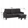 ΚΑΝΑΠΕΣ ΓΩΝΙΑ ΑΝΑΣΤΡΕΨΙΜΗ MEGGY HM3297.11 ΓΚΡΙ ΥΦΑΣΜΑ 184.5x75-129x86Yεκ.