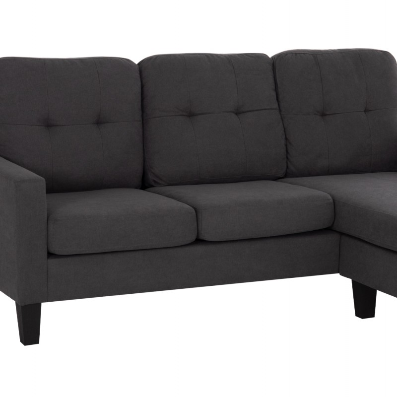ΚΑΝΑΠΕΣ ΓΩΝΙΑ ΑΝΑΣΤΡΕΨΙΜΗ MEGGY HM3297.11 ΓΚΡΙ ΥΦΑΣΜΑ 184.5x75-129x86Yεκ.