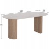 ΤΡΑΠΕΖΙ ΤΡΑΠΕΖΑΡΙΑΣ MELLOW HM18416 MDF ΠΟΔΙΑ ΣΕ ΦΥΣΙΚΟ--ΚΕΡΑΜΙΚΟ TOP 180x90x76Υεκ.