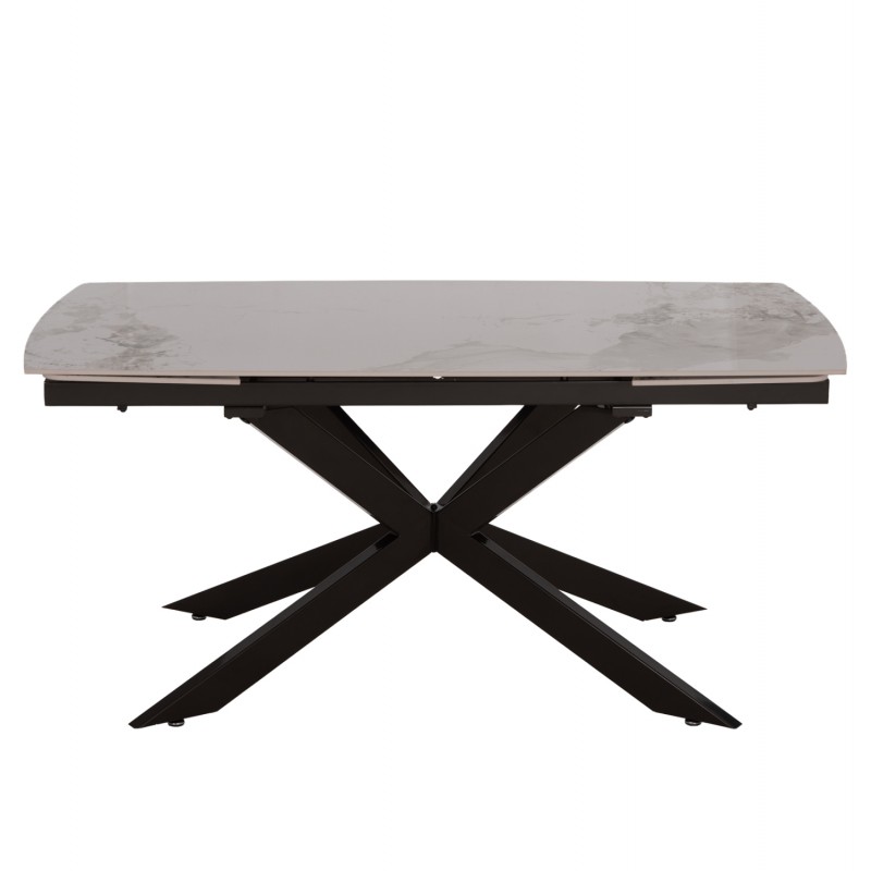 ΤΡΑΠΕΖΙ ΕΠΕΚΤΕΙΝΟΜΕΝΟ AIRA HM18411 ΚΕΡΑΜΙΚΟ TOP ΣΕ ΛΕΥΚΟ/ΚΑΦΕ ΜΑΡΜΑΡΟ 165/240x90x76Υεκ