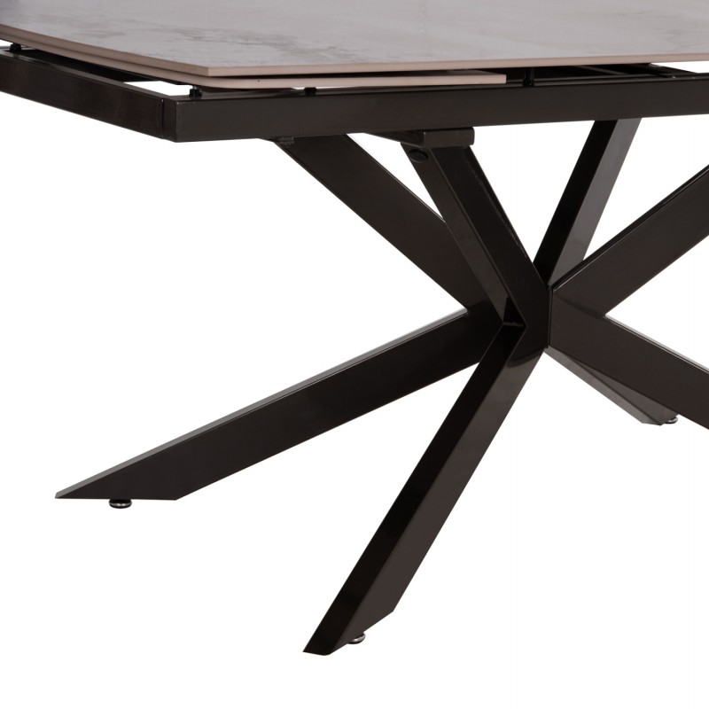 ΤΡΑΠΕΖΙ ΕΠΕΚΤΕΙΝΟΜΕΝΟ AIRA HM18411 ΚΕΡΑΜΙΚΟ TOP ΣΕ ΛΕΥΚΟ/ΚΑΦΕ ΜΑΡΜΑΡΟ 165/240x90x76Υεκ